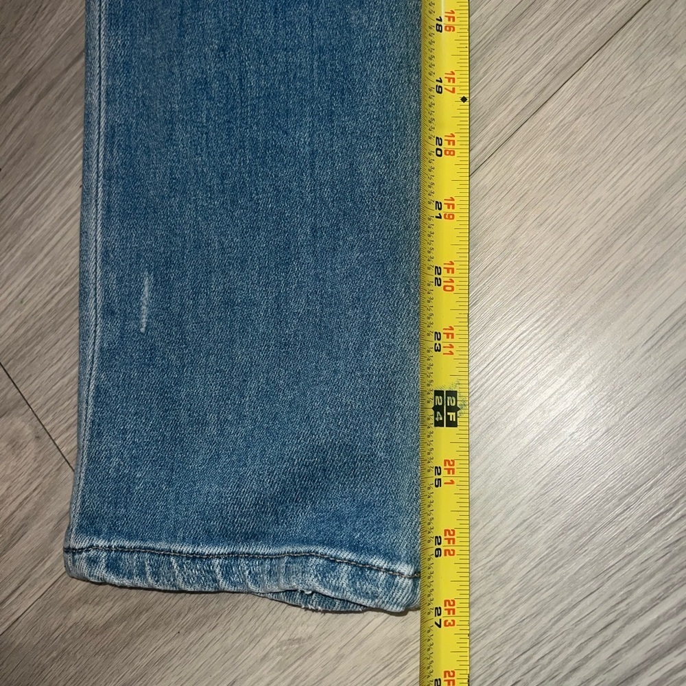 New LETTER TO JULIET L.T.J. JULIET HIGH RISE Distressed Straight Leg JEANS - Picture 4 of 7